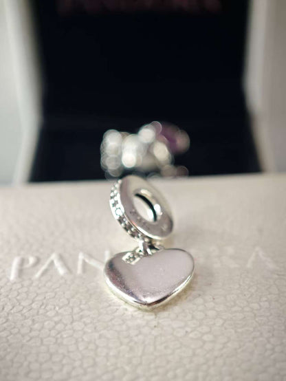 Engravable Heart Tag Dangle Charm