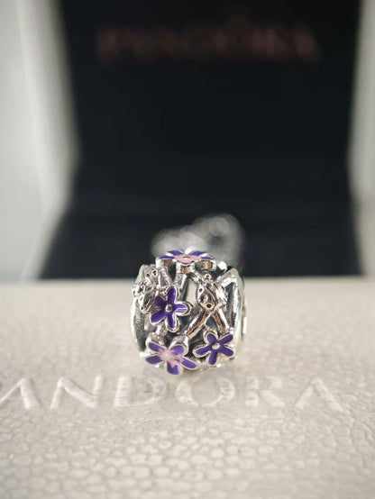 Openwork Purple Daisy Charm