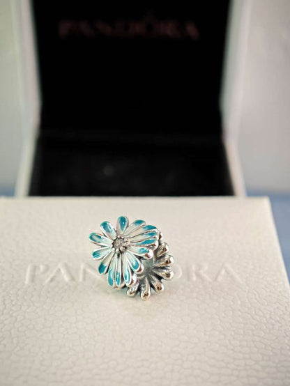 Blue Daisy Flower Charm
