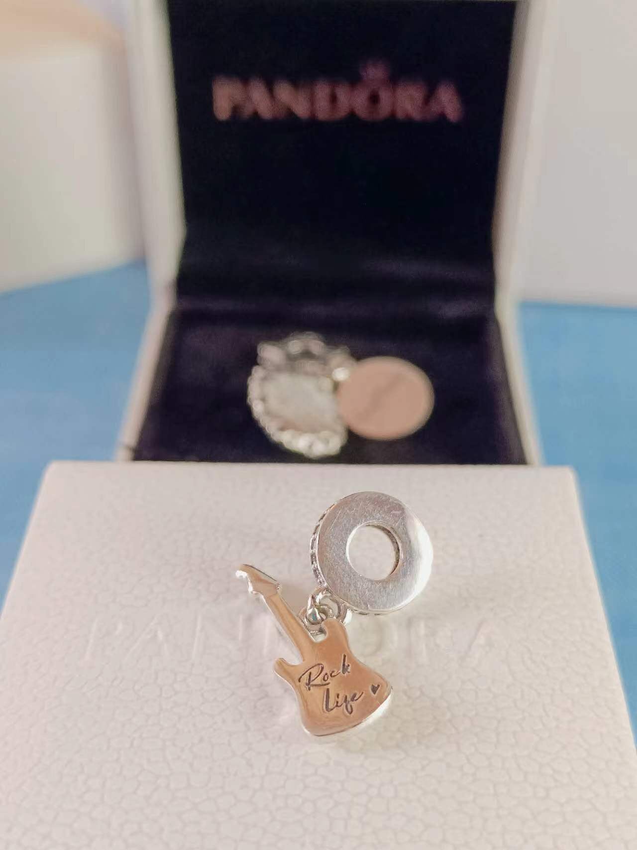 Guitar Sterling Silver Dangle