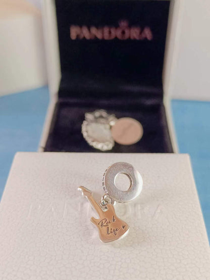 Guitar Sterling Silver Dangle