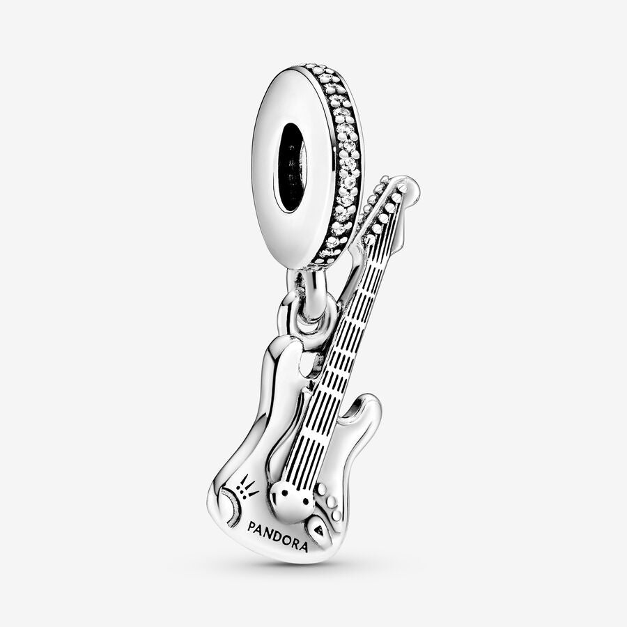 Guitar Sterling Silver Dangle