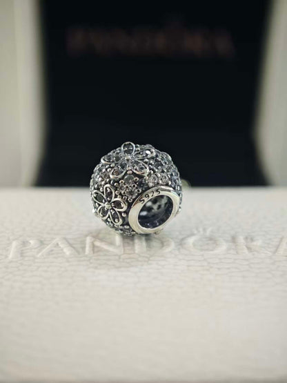 Teal Pave Daisy Flower Charm