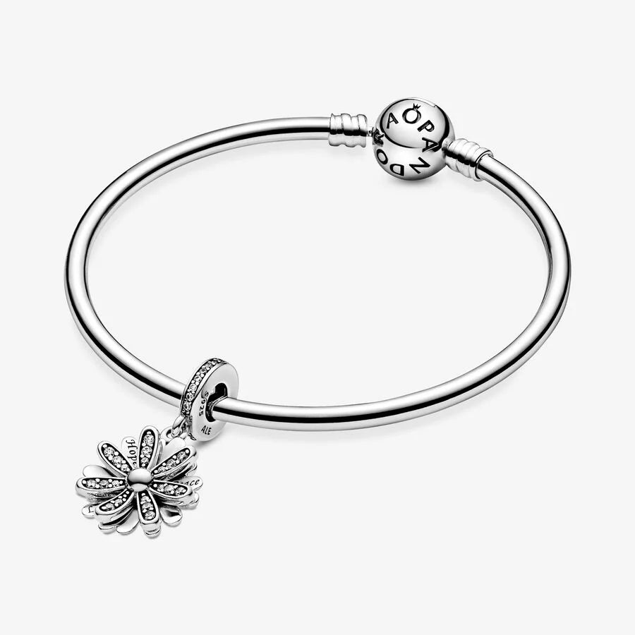 Sparkling Daisy Flower Dangle Charm