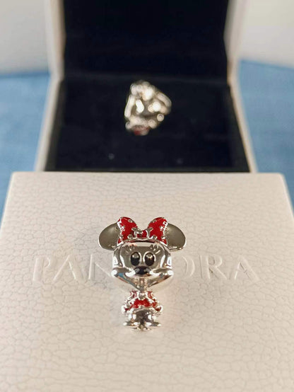 Minnie Mouse Dotted Dress & Bow Charm