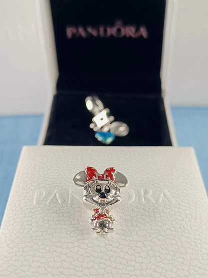 Minnie Mouse Dotted Dress & Bow Charm