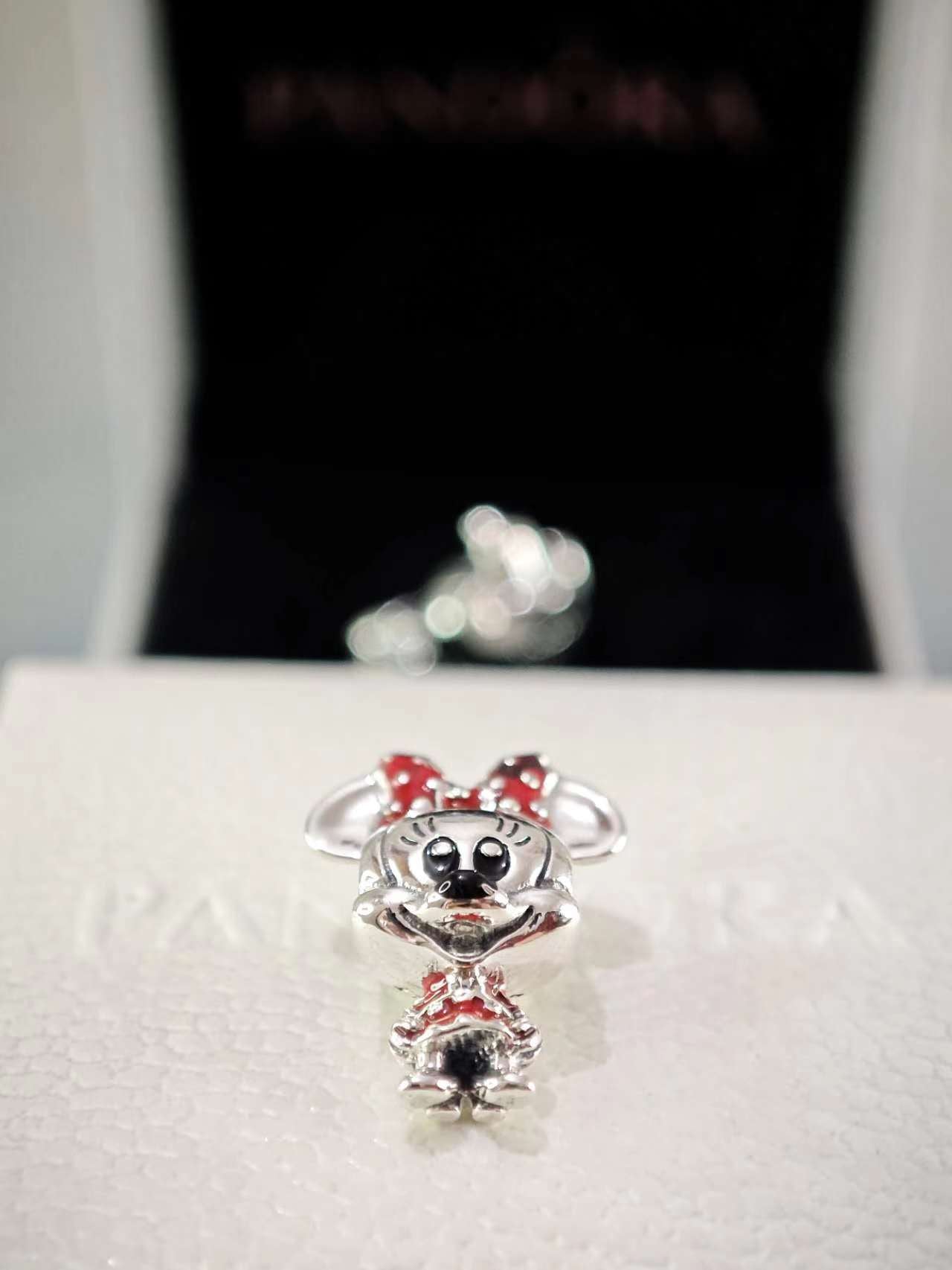 Minnie Mouse Dotted Dress & Bow Charm