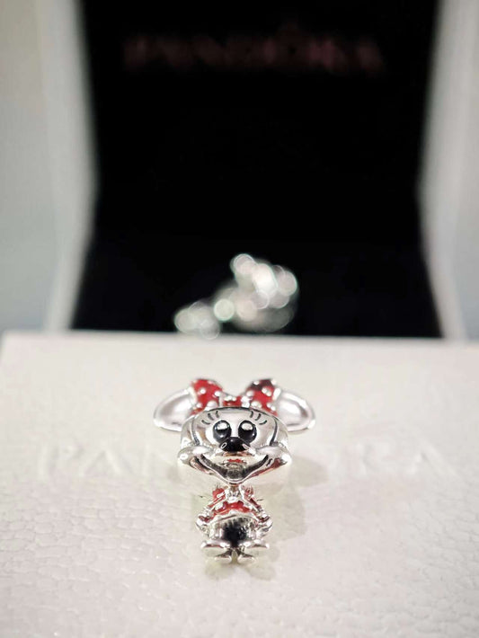 Minnie Mouse Dotted Dress & Bow Charm
