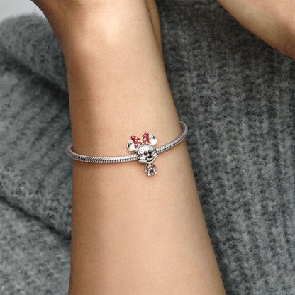 Minnie Mouse Dotted Dress & Bow Charm