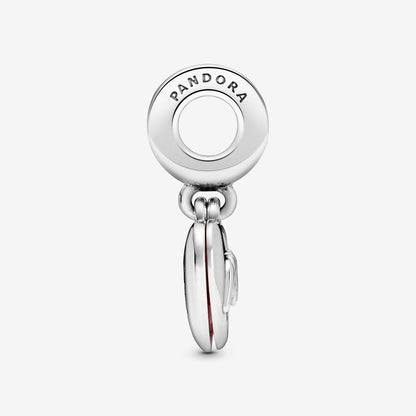 Mom Script Heart Dangle Charm