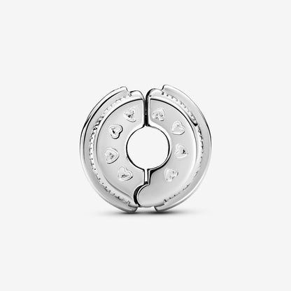 Sparkling Pavé Lines and Logo Clip Charm