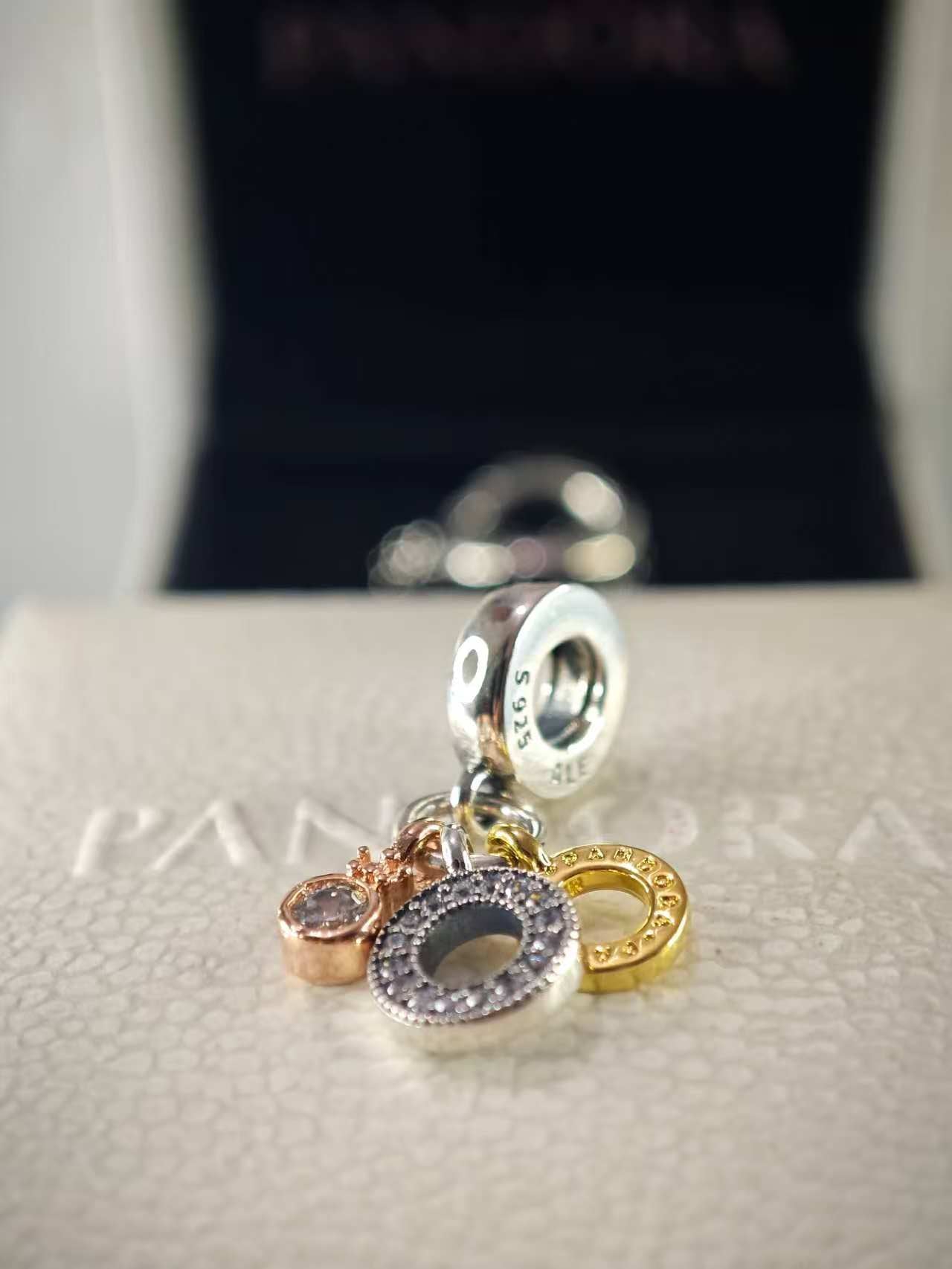 Triple Monogram Dangle Charm