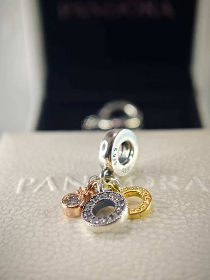Triple Monogram Dangle Charm