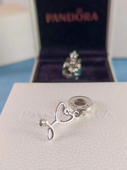 Stethoscope Heart Dangle Charm