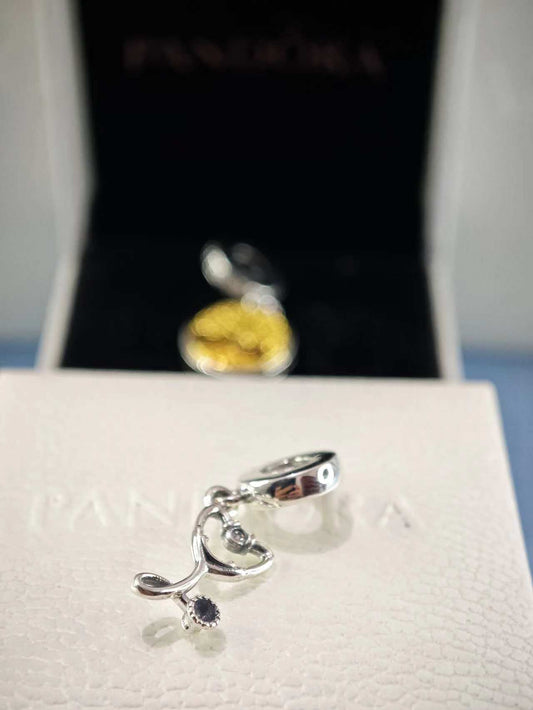 Stethoscope Heart Dangle Charm