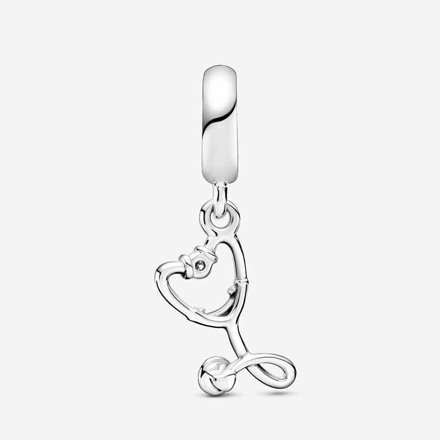 Stethoscope Heart Dangle Charm