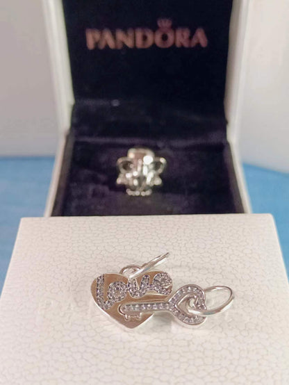 Splittable Heart & Key Dangle Charm