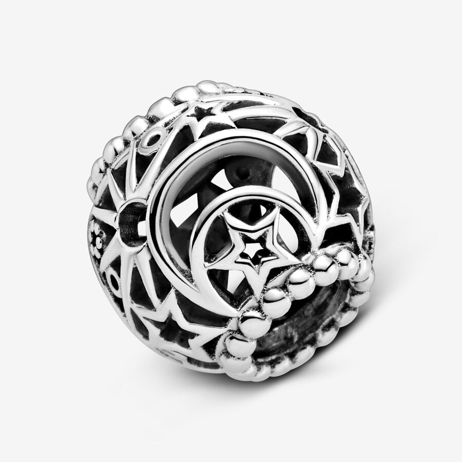 Openwork Sun, Stars and Moon Charm
