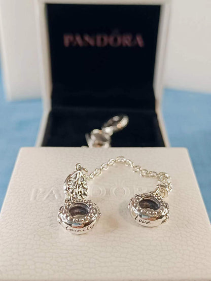 Heart Family Tree Safety Chain Charm