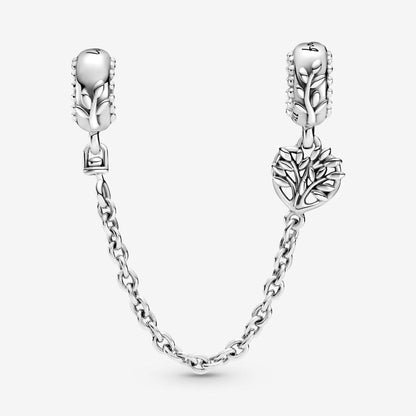 Heart Family Tree Safety Chain Charm