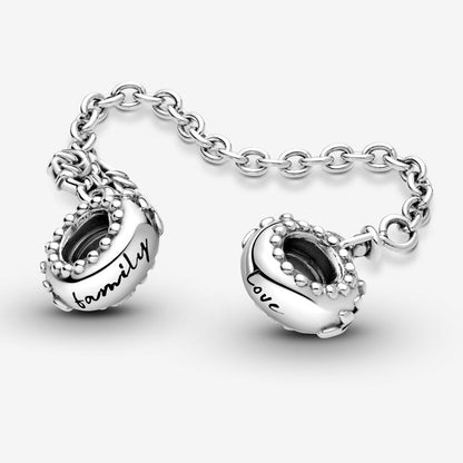 Heart Family Tree Safety Chain Charm