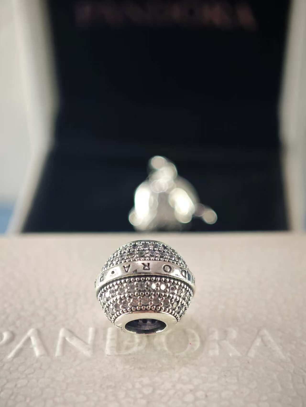 Pave and Logo Charm