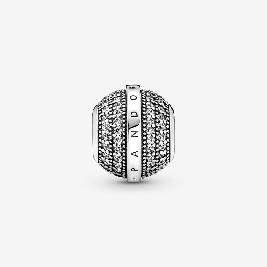 Pave and Logo Charm