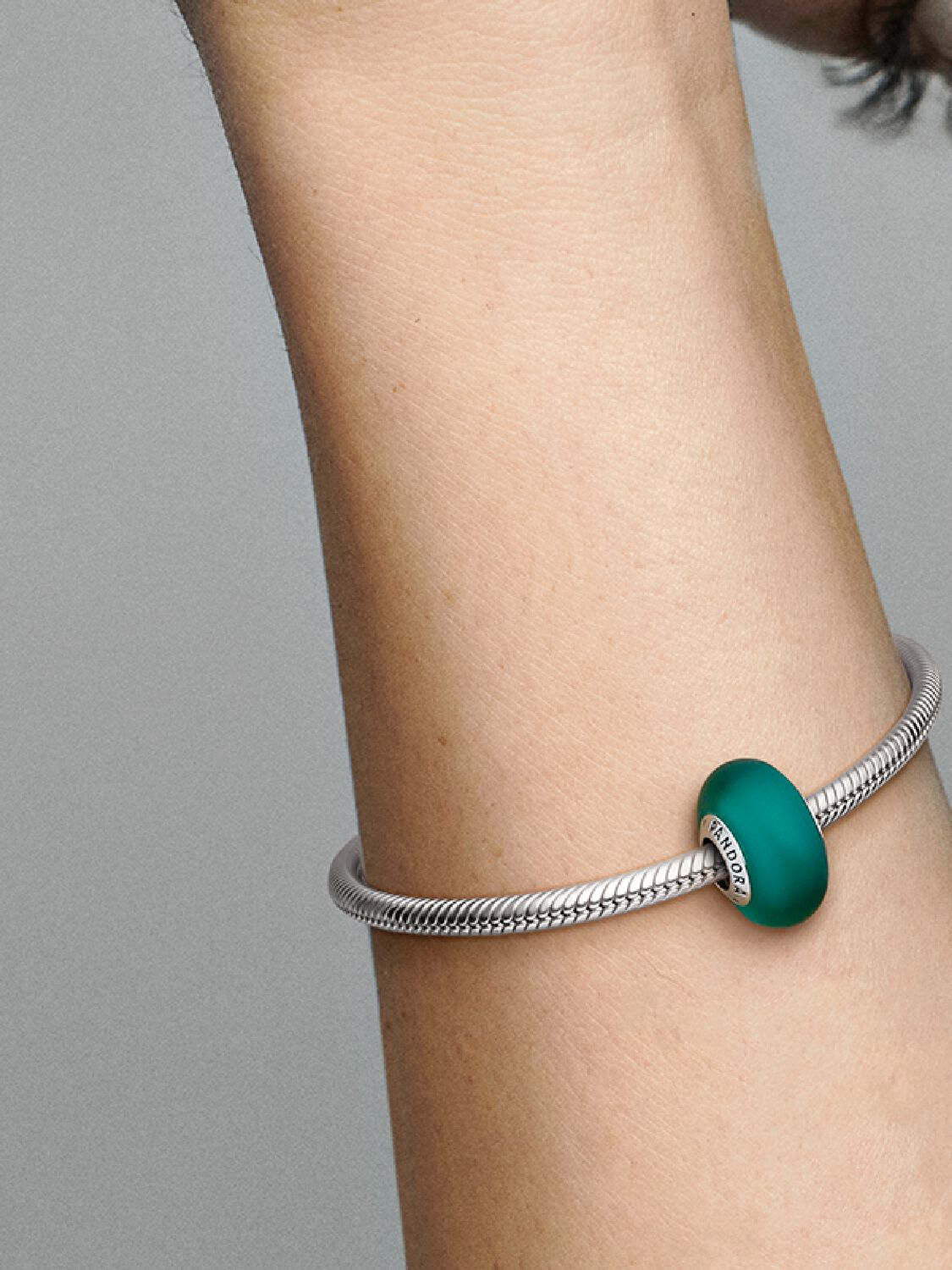 Matte Green Murano Glass Charm