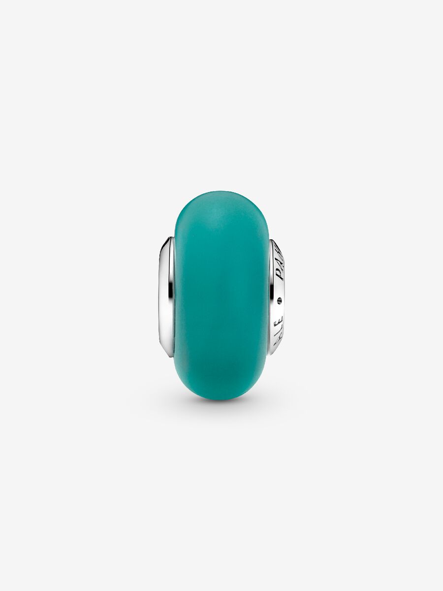 Matte Green Murano Glass Charm