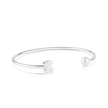 Silver TOUS Sweet Dolls Bracelet with pearl