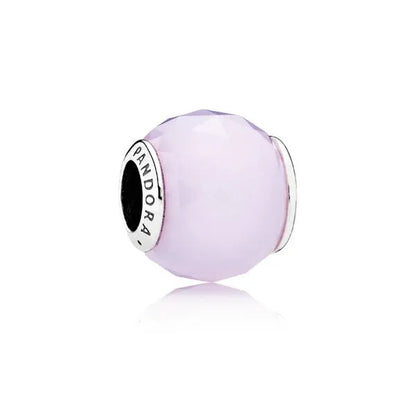 Opalescent Pink Geometric Facets Charm