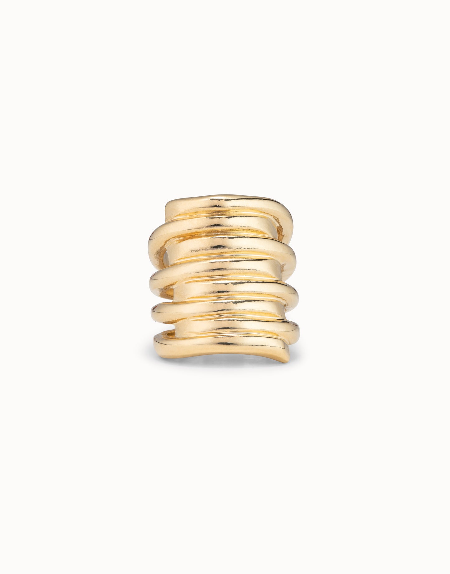 Gold-plated stacking effect ring