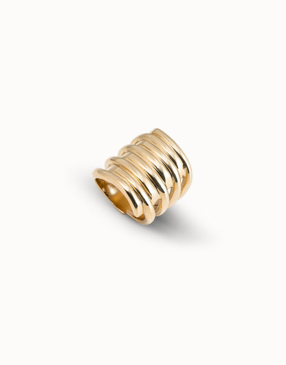 Gold-plated stacking effect ring