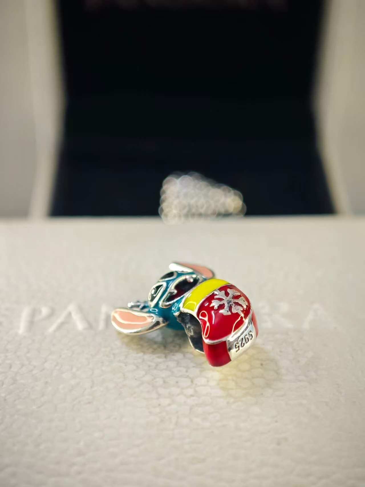 Disney Stitch Christmas Surprise in the Festive Stocking Charm