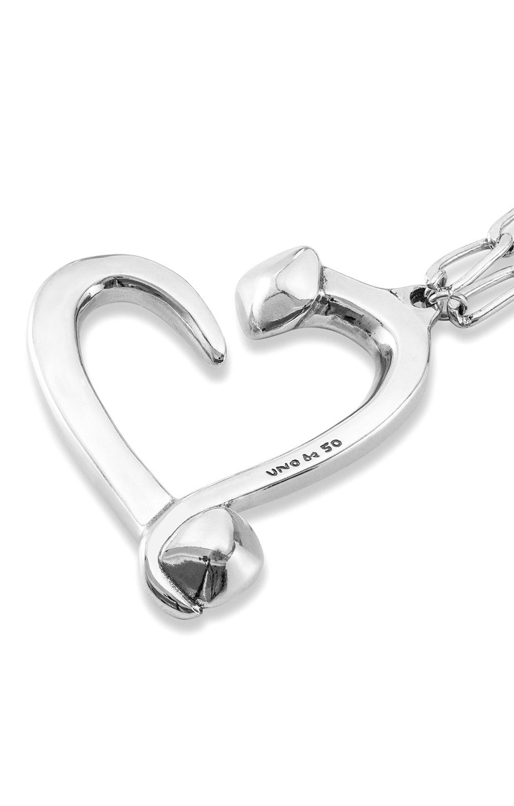 Silver Heart Necklace 80CM