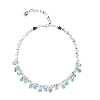 Tesoro Necklace Green Blue 42CM+6CM