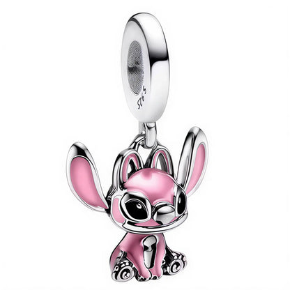 Seated Rose Angel Dangle Charm