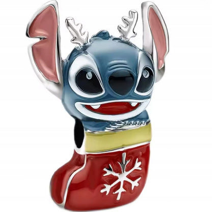 Disney Stitch Christmas Surprise in the Festive Stocking Charm