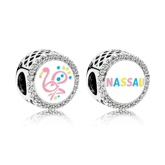 Nassau Logo Flamingo Charm