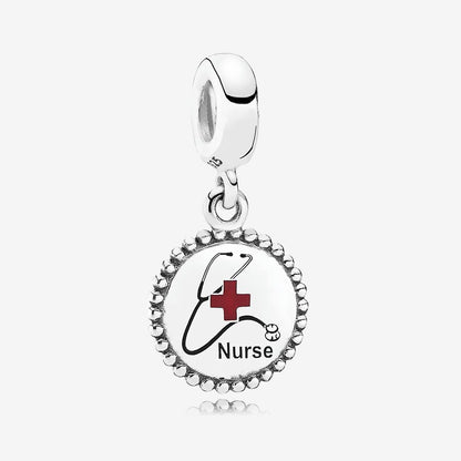 Nurse Engraved Stethoscope Dangle Charm