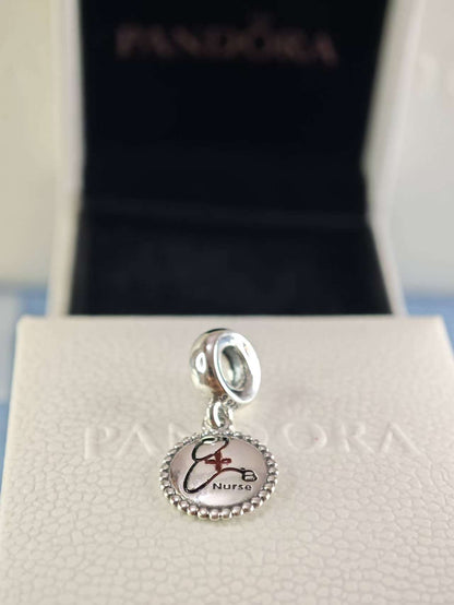 Nurse Engraved Stethoscope Dangle Charm