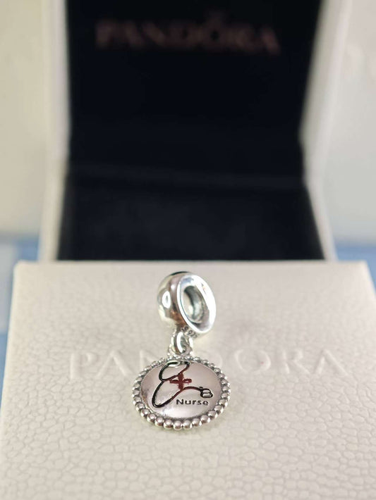 Nurse Engraved Stethoscope Dangle Charm