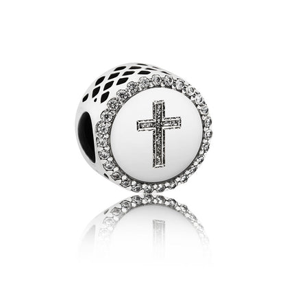 Cross of Faith Engraved Charm