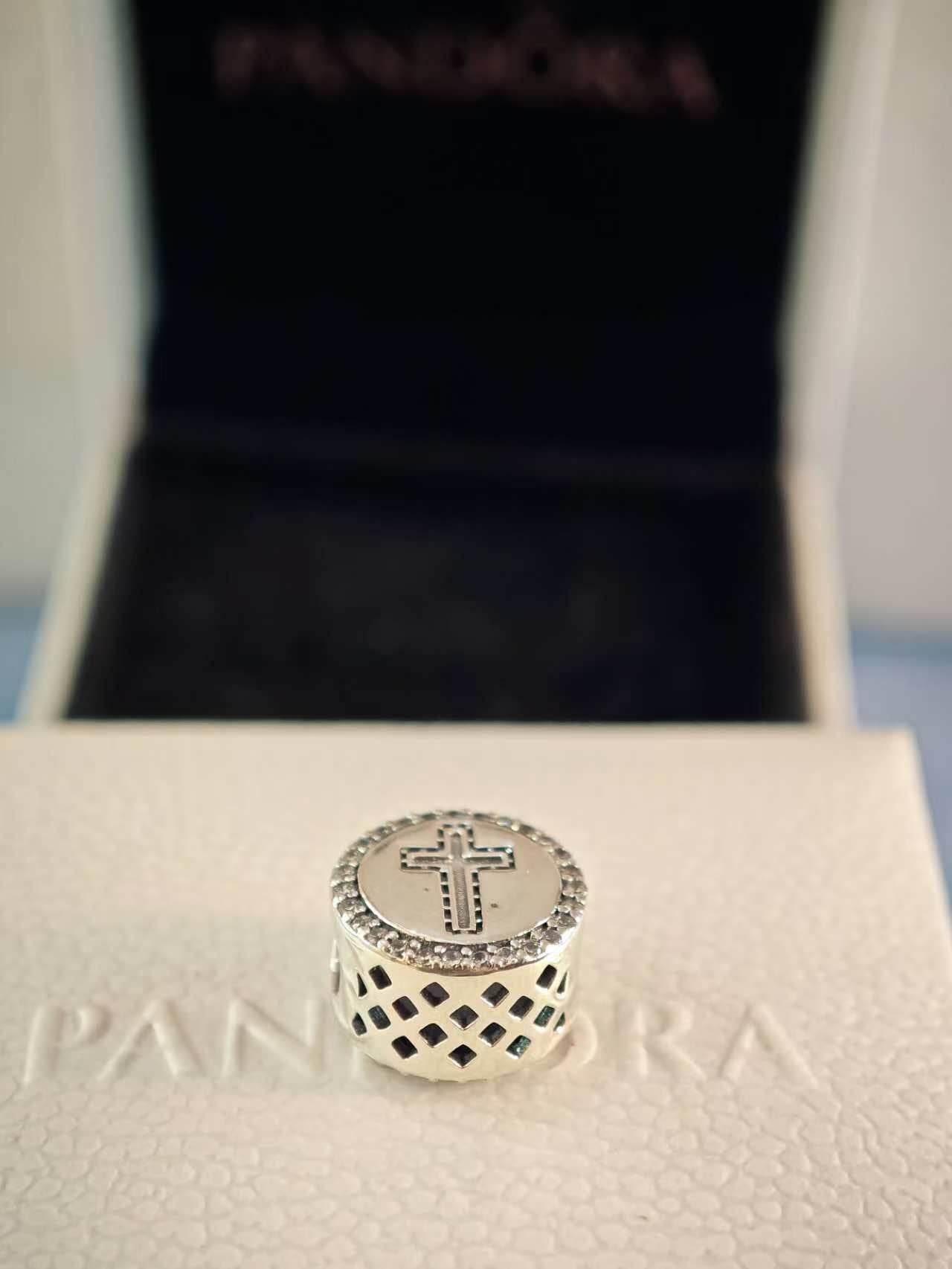 Cross of Faith Engraved Charm