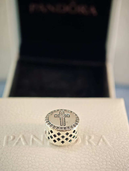 Cross of Faith Engraved Charm