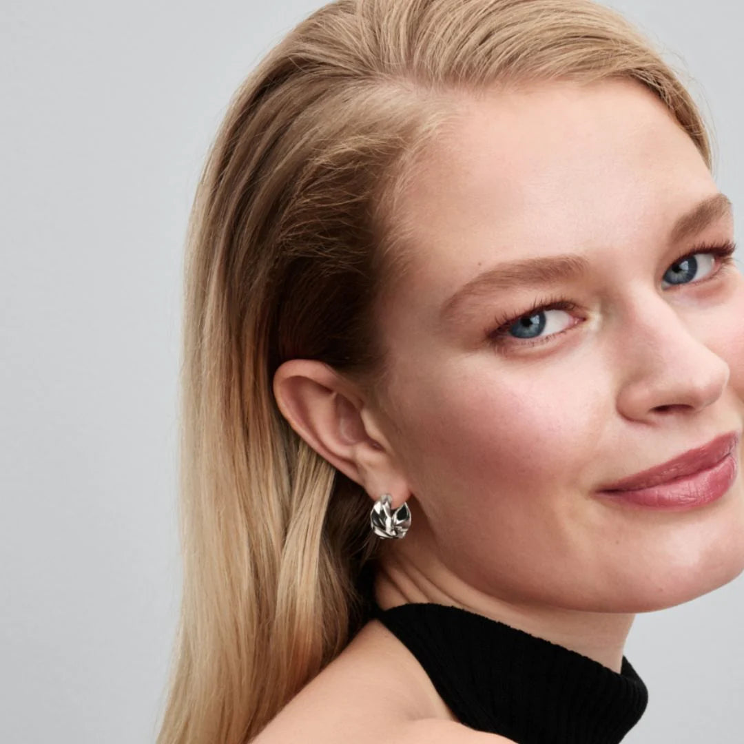 Essence Rippled Small Hoop Earrings