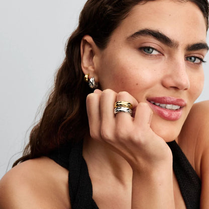 Essence Rippled Small Hoop Earrings