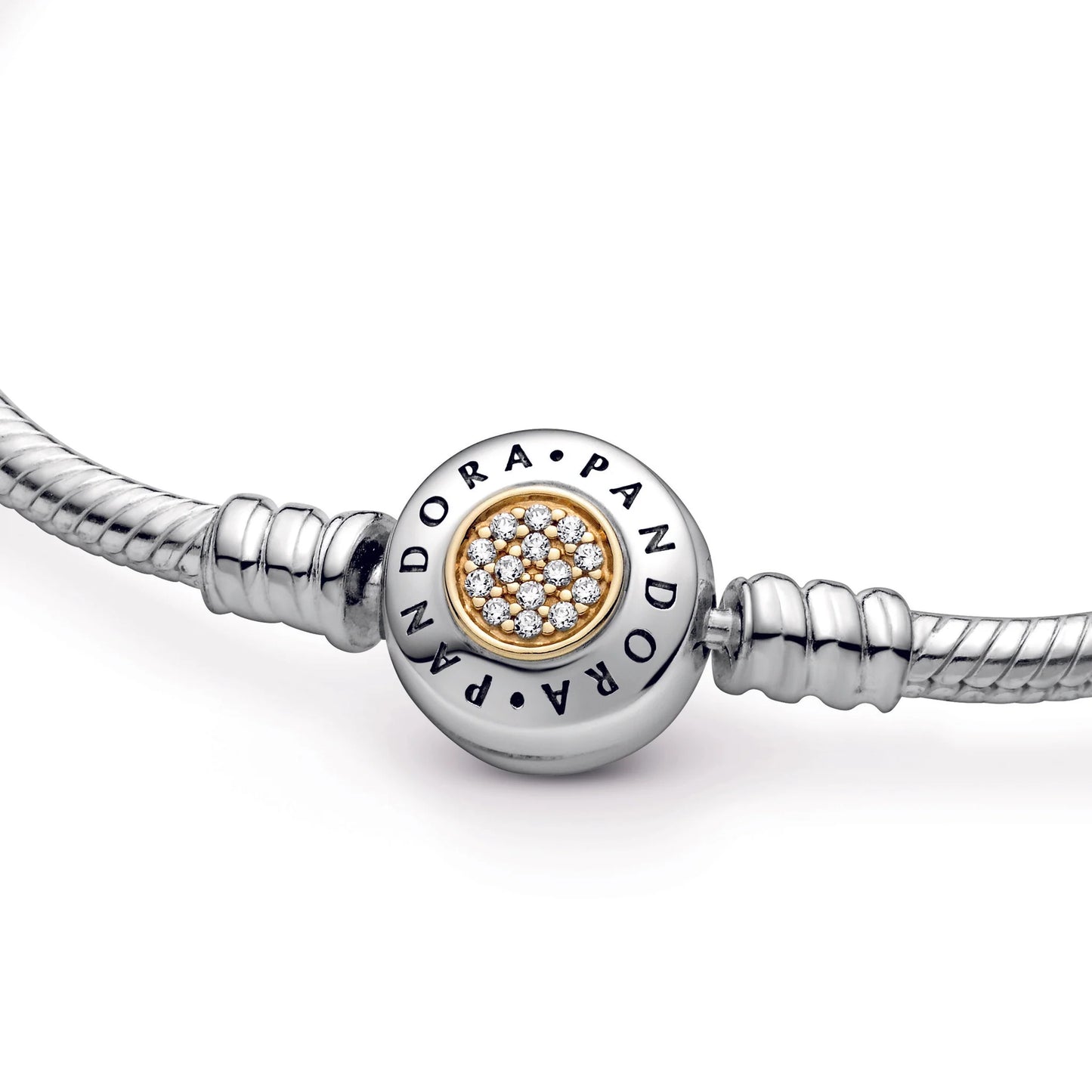 Sterling Silver Signature Bracelet with Gold Clasp