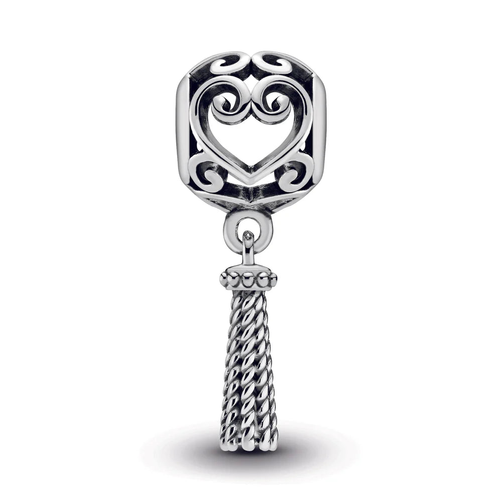 Enchanted Heart Tassel Charm