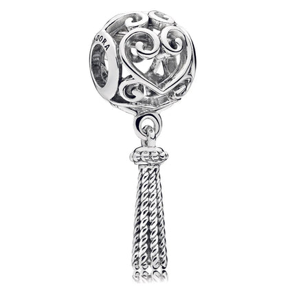 Enchanted Heart Tassel Charm